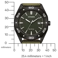 Citizen herrklocka modell: BM7635-0X med grön urtavla och textilarmband