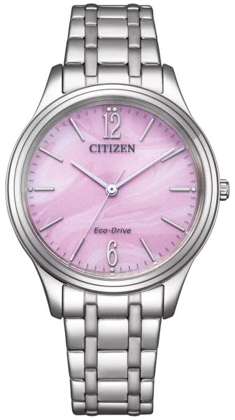 Citizen damklocka modell: EM0411-71X med rosa urtavla