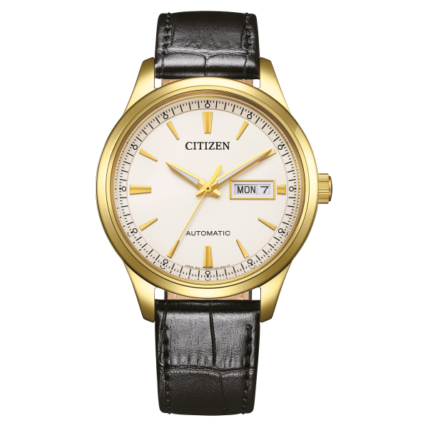 Citizen herrklocka modell: NY4059-09AE med vit urtavla och läderarmband