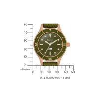 Bulova Herrenuhr Modell 98A324 mit gruenem Armband Zifferblatt Luenet