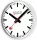 Mondaine Wanduhr Modell: A990.CLOCK.10SBB mit weißem Alugehäuse