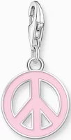 Thomas Sabo Charm Anhänger Modell: 2207-007-9 Peace-Symbol pink- 925 Sterlingsilber und Kaltemail