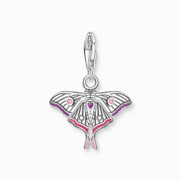 Thomas Sabo Charm Anhänger Modell: 2209-691-7 bunter Nachtfalter- 925 Sterlingsilber und Kaltemail