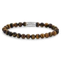 Armband i 6mm Tigeröga med rostfritt...