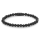 Armband i 6 mm svart natursten med svart rostfritt stålspänne - Rebel&Rose Modell: RR-60088-B-M