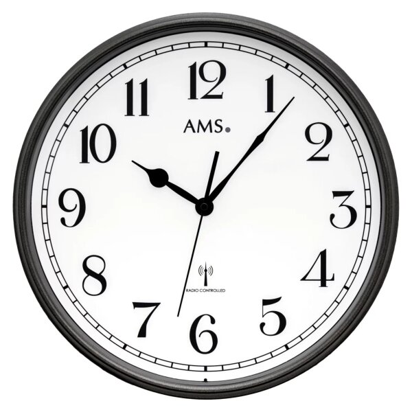 AMS Radiostyrd väggklocka 5611 - plasthus
