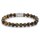 Armband med 8mm stora Tigeröga stenar med rostfritt stållås - Rebel&Rose Modell: RR-80042-S-L