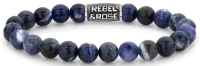 Armband aus 8mm großen Edelsteinen Sodalit mit...