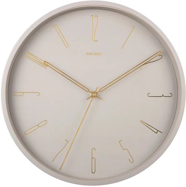 moderne Wanduhr Graubraun - Karlsson Modell: KA5898WG