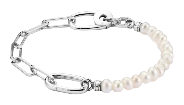 Glieder- Charm-Armband mit Perlen und einem Connect Link - Thomas Sabo Modell: C1209-082-14-L17