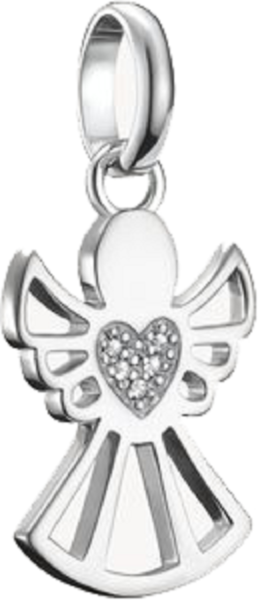 Charm-Anhänger, Engel mit Herzgravur  und Edelsteinen besetzt aus Silber - Thomas Sabo Modell: CC1242-051-14