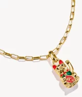 Thomas Sabo Charm-Anhänger, Winkekatze bunt, aus...