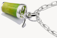 Thomas Sabo Charm-Anhänger, Matcha Latte, aus Silber und Kaltemail