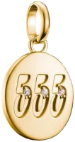 Charm-Anhänger, Engelszahlen 555, mit weißen...