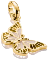 Thomas Sabo Charm-Anhänger, Schmetterling, aus Silber, vergoldet