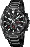Herrenuhr Chronograph schwarzes Zifferblatt Festina...