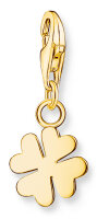 Thomas Sabo Charm-Anhänger Kleeblatt vergoldet
