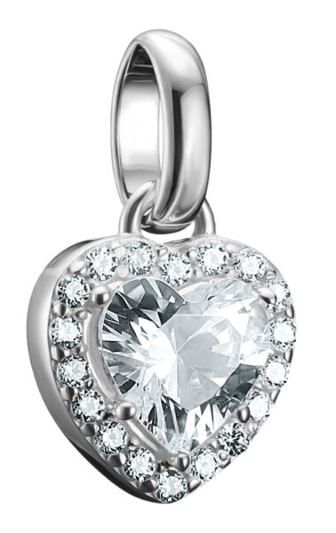 Thomas Sabo Charm-Anhänger Herz mit Steinen Connect Silber