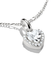 Thomas Sabo Charm-Anhänger Herz mit Steinen Connect Silber