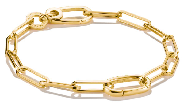 Thomas Sabo Charm-Armband Paperclip mit einem Connect Link vergoldet
