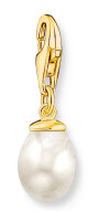 Thomas Sabo Charm-Anhänger weiße Perle vergoldet