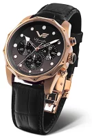 Damklocka svart med läderarmband - Vostok Europe...