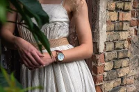 Damklocka i roséguld med läderarmband - Vostok Europe Modell: VS42-125B754