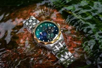 Damklocka tvåfärgad guld/silver med rostfritt...