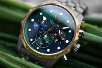 Damklocka tvåfärgad guld/silver med rostfritt stållänk – Vostok Europe modell: JS20-125E752B