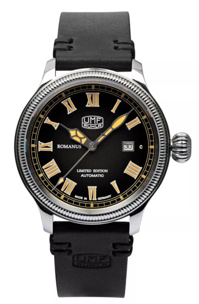 Herrklocka svart med läderarmband - UMF Ruhla Modell: 1558-2