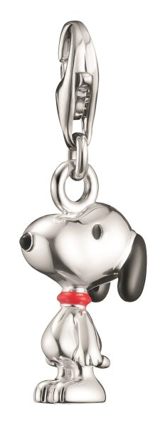 Charm-hänge i återvunnet 925 sterling silver med handmålad Snoopy PEANUTS motiv, Thomas Sabo, Modell: 2225-664-11