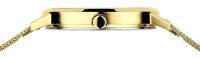 Damsilverklocka i rostfritt stål guld med milanesiskt band, Bering modell: 13434-332