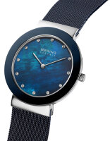 Damklocka i keramik och rostfritt stål med...