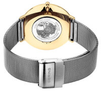 Armbandsur i rostfritt stål med ultratunt boett i tvåfärgad design, Bering modell: 15739-010