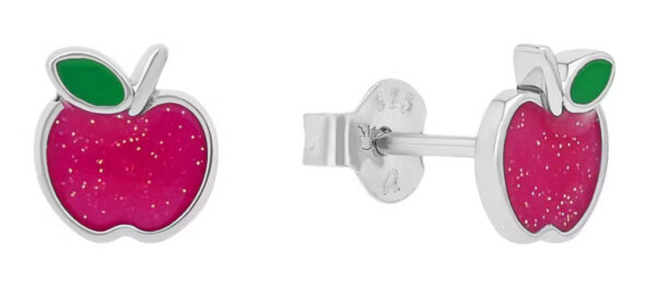 Ohrstecker aus 925 Sterlingsilber mit Apfel-Motiv, Prinzessin Lillifee Modell: 2040636