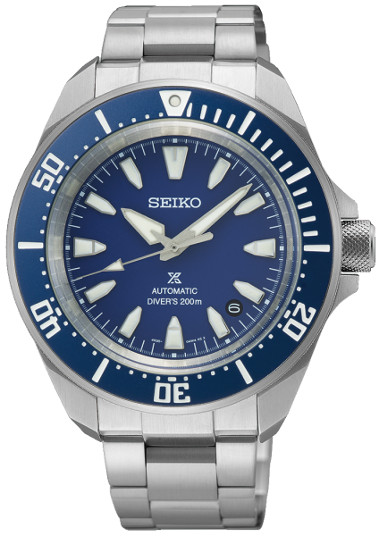 Herrenuhr, Automatische Taucheruhr aus Edelstahl – Blaues Zifferblatt – Seiko Modell: SRPL51K1