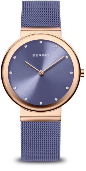Damenuhr BERING Classic Roségold Uhr - Elegantes Lavendel Zifferblatt, Milanaiseband Bering Modell:10135-968