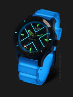 Herrenuhr, Automatikwerk, Kosmosblaues Aventurin-Zifferblatt - Vostok Europe "Object X" Modell: NH35-599E776