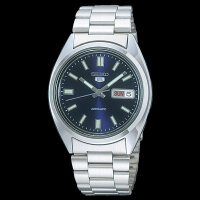 Herrenuhr, Automatik-Armbanduhr aus Edelstahl - Blaues Zifferblatt - Seiko Modell: SNXS77K1