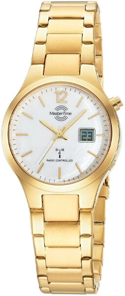 Damen Funkuhr, Analog-Digital, Weißes Zifferblatt - Master Time Modell: MTLA-10916-71M
