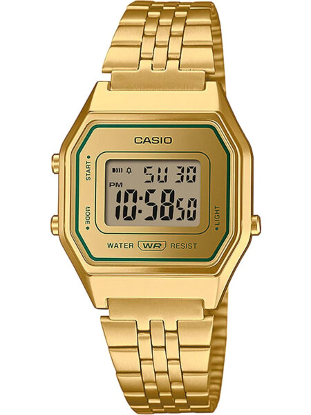 Damenuhr, Vintage Digitaluhr aus Edelstahl Schwarz - Casio Modell: LA680WEGV-9AEF