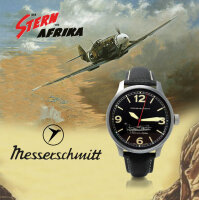 Herrenuhr, Automatik-Edelstahl - Schwarz - Messerschmitt Modell: ME-42Stern-A