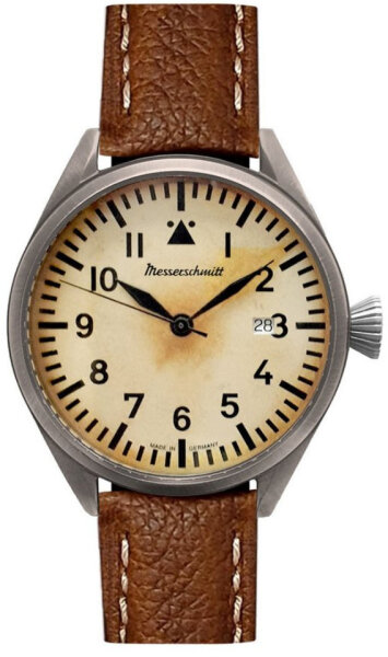 Herrenuhr, Fliegeruhr aus Edelstahl - Vintage Zifferblatt - Messerschmitt Modell: ME43-Vintage-1
