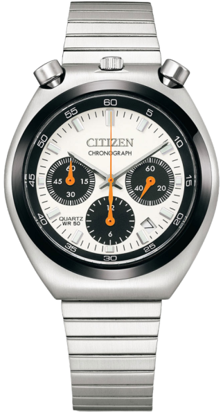 Herrenuhr, Chronograph aus Edelstahl- Weißes Zifferblatt - Citizen Modell: AN3660-81A