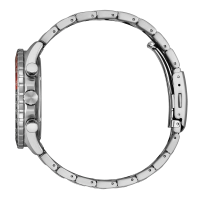 Herrenuhr, Sport-Chronograph aus Edelstahl - Schwarzes...