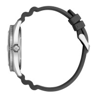 Herrenuhr, Eco-Drive aus Edelstahl- Schwarzes Zifferblatt...