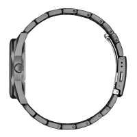 Herrenuhr, Eco-Drive Edelstahl-Uhr - Graues Zifferblatt -...