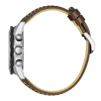 Herrenuhr, Chronograph aus Edelstahl- Weißes...