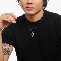 Kette mit Drachen-Anhänger Silber geschwärzt