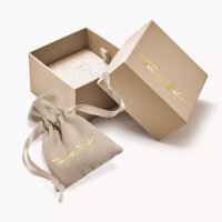 Creolen mit weißen Zirkonia Steine Bold Elegance 18k Vergoldung